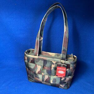 Harveys Original Seatbelt Bag–Medium Tote in Woodland Camo–Excellent Condition